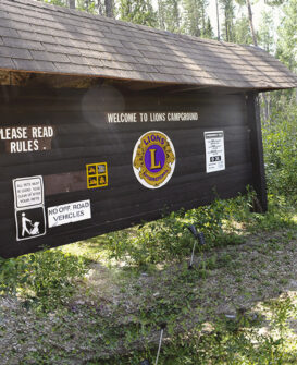 Whitecourt Lions Campground - Whitecourt Alberta - Entrance Sign